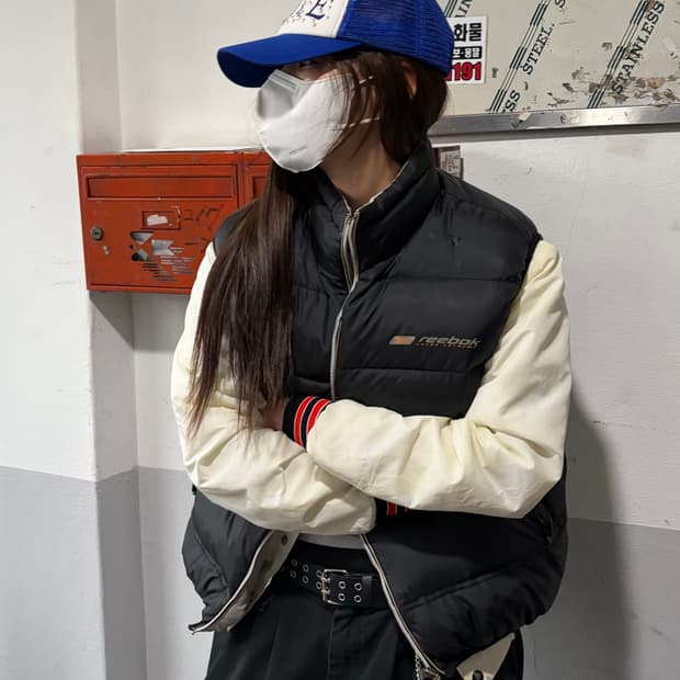 90s REEBOK 덕다운 올드스쿨 조끼패딩