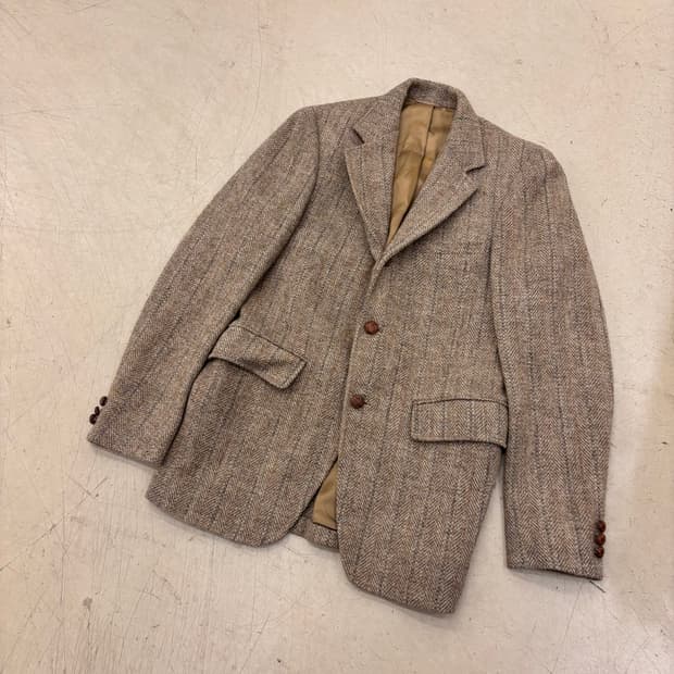 Uk빈티지 해리스트위드 쓰리버튼 블레이저
