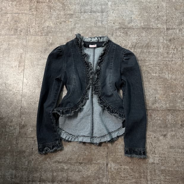 프릴 데님 자켓