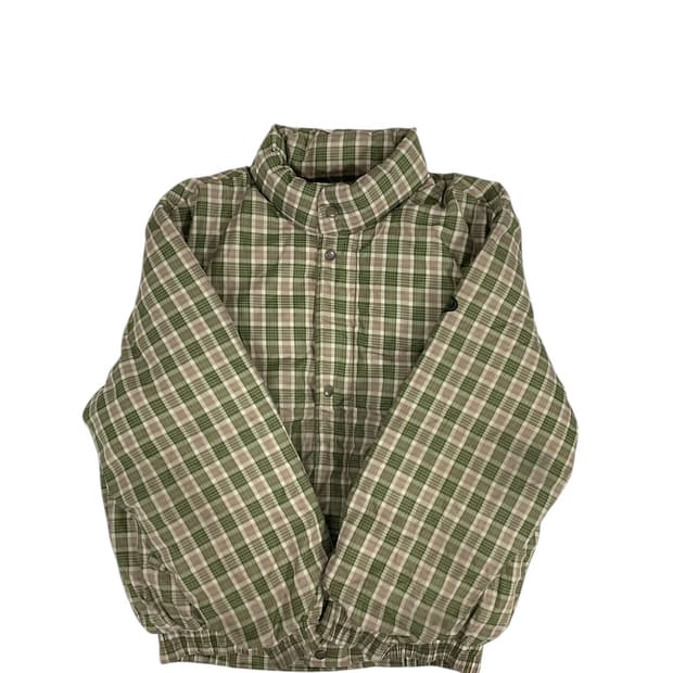 Bang bang 체크 카키브라운 패딩 (95)