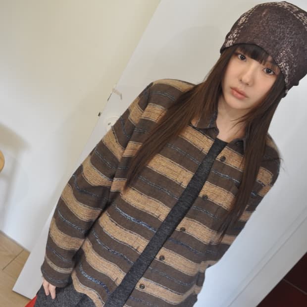 빈티지 브라운 셔츠 자켓