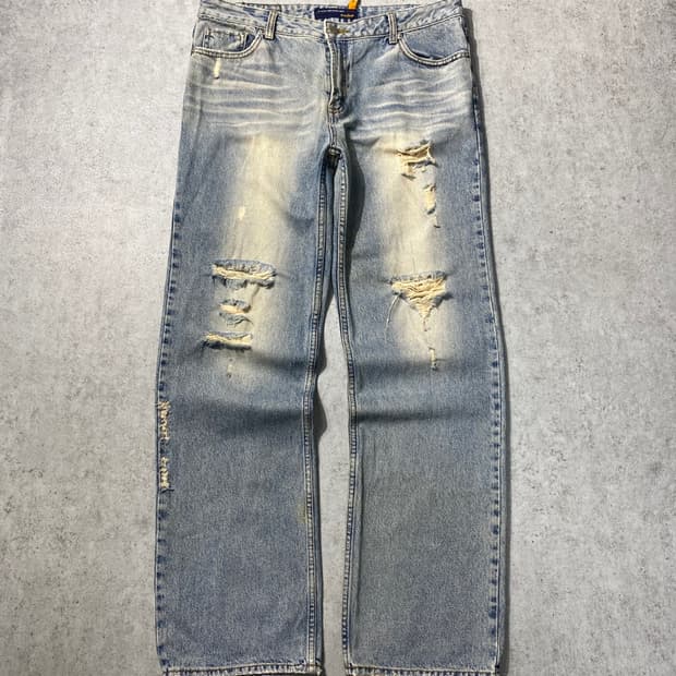 [34] Vintage Paskal 디스트레스드 루즈핏 데님팬츠
