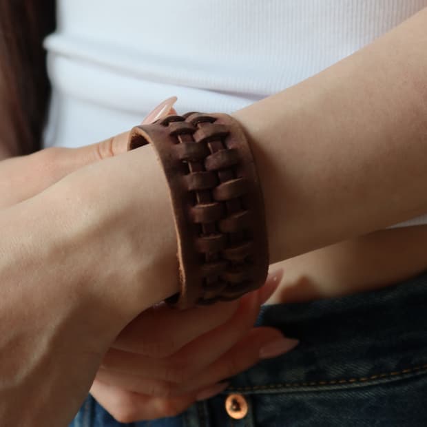 woven leather bracelet