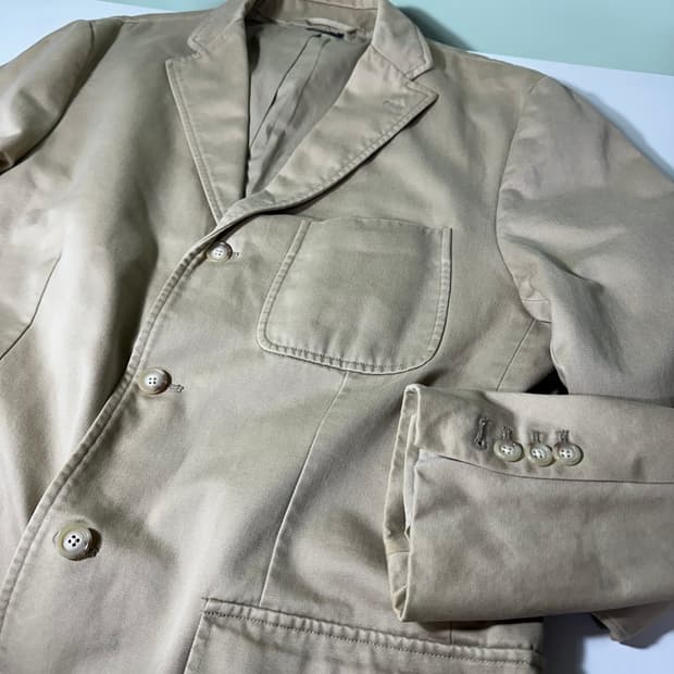 XL 폴로 랄프로렌 리얼버튼 베이지 코튼 클래식 블레이져