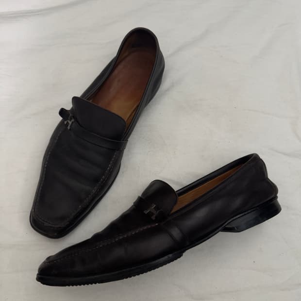 00s 에르메스 브라운 레더 로퍼