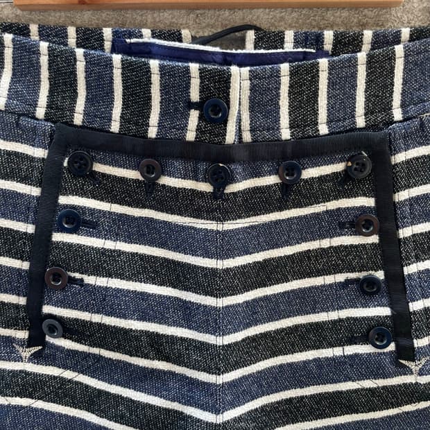 Sacai luck Button Stripe Short