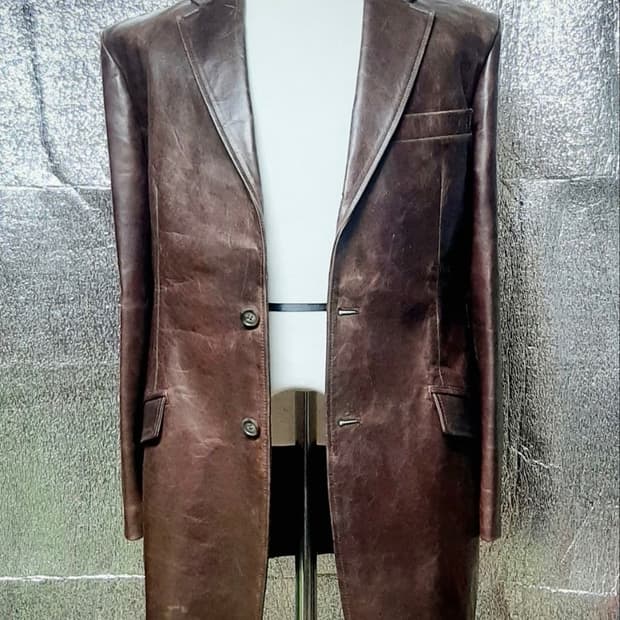 vintage/leather jacket/l