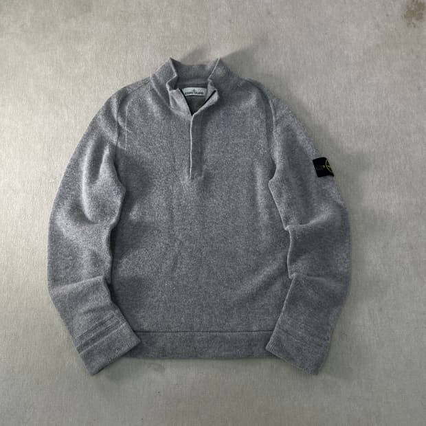 100 스톤아일랜드 18FW 반집업 울 니트 