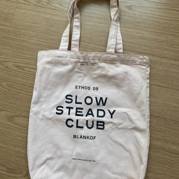 슬로우스테디클럽 캔버스백 핑크