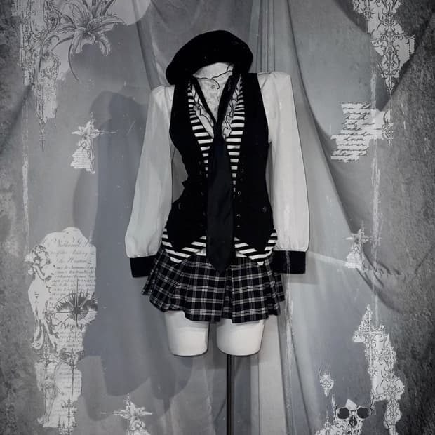 세실맥비 무채색 공겜여주깔 코디세트 