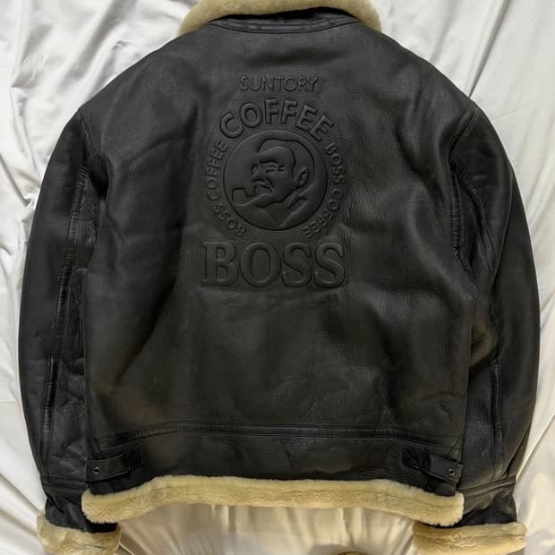 산토리보스 B-3 무스탕 가죽 자켓
