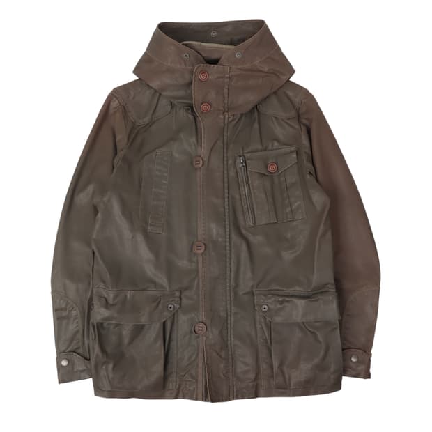 디젤 왁스드 후디 헌팅 필드 자켓