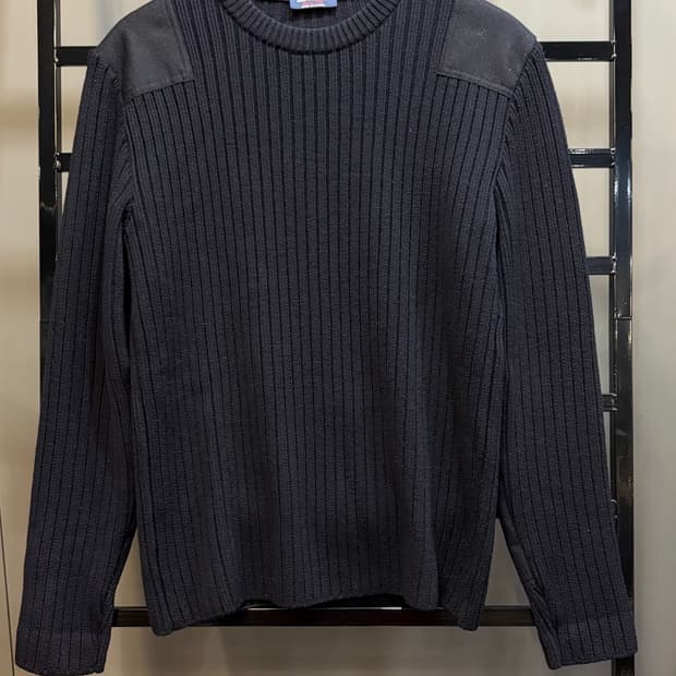 (약95) 세인츠제임스 패치디테일 트윌 니트 딥네이비 8.9  