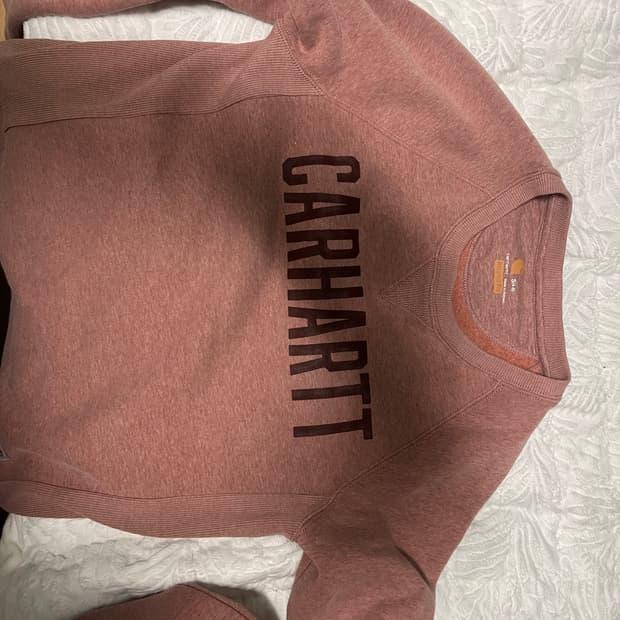 칼하트 코랄 핑크 스웨트 셔츠 맨투맨