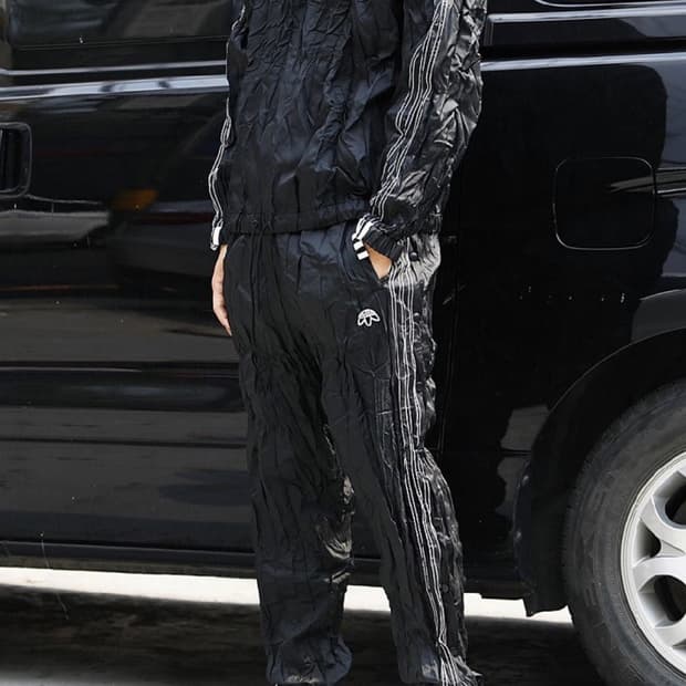 [M] 아디다스 X 알렉산더왕 쭈글이 트랙 팬츠 블랙