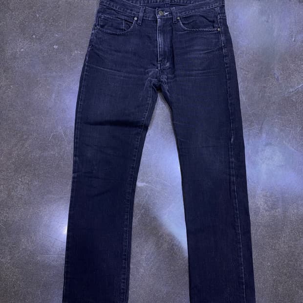 아크네 스튜디오 진 블랙 빈티지 워싱 데님팬츠 스트레이트핏 30