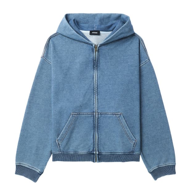 We11done denim hoody zip up 