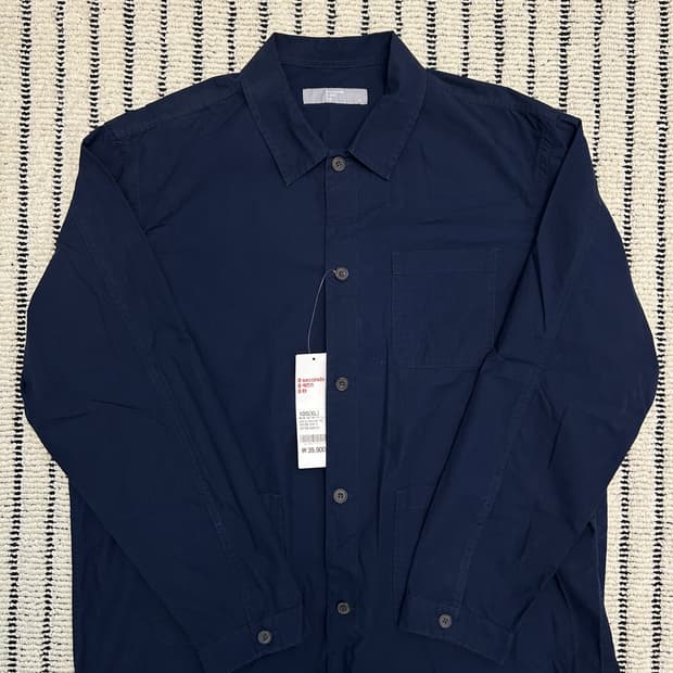 에잇세컨즈 네이비 코튼 셔츠 (새상품)