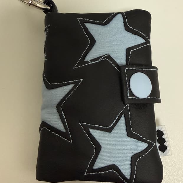 퍼피북클럽 지갑Lucky Card Book (sky/black) 