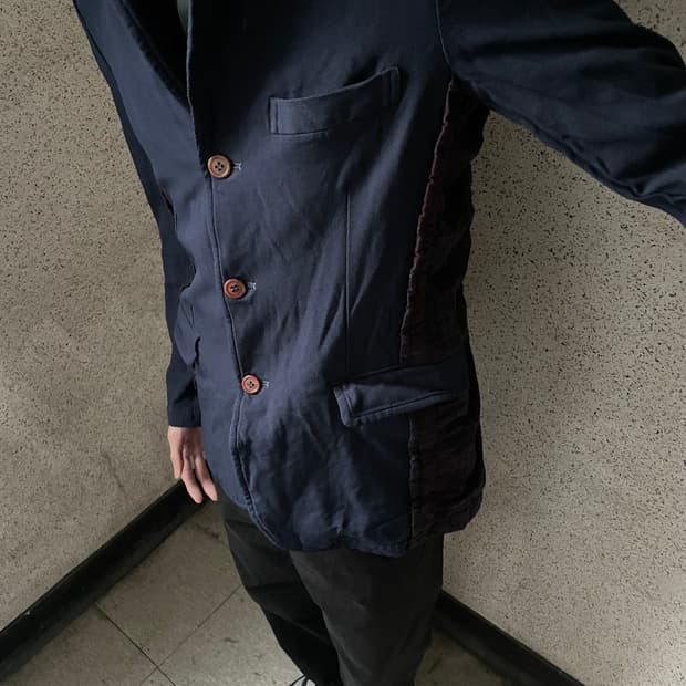 homme plus AD2009 축융 폴리 링클 자켓