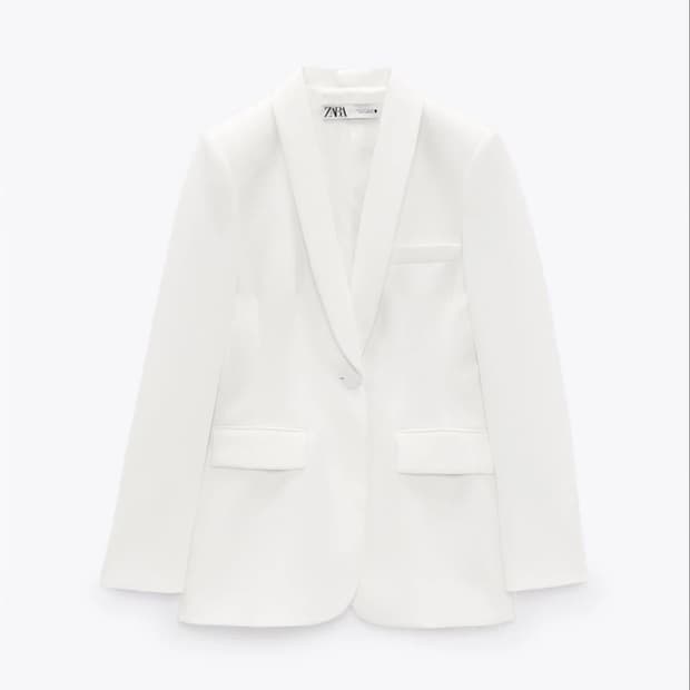 [새제품] ZARA 자라 화이트 턱시도 블레이저 자켓