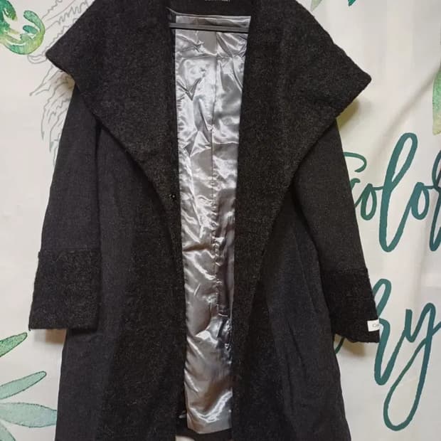 ck 캘빈클라인 모헤어 숄카라 울코트 ~66