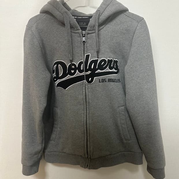 MLB 기모 후드집업 그레이 85