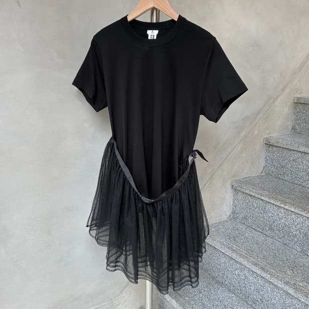 느와케이 니노미야 noir kei ninomiya 벨트 튤 티셔츠