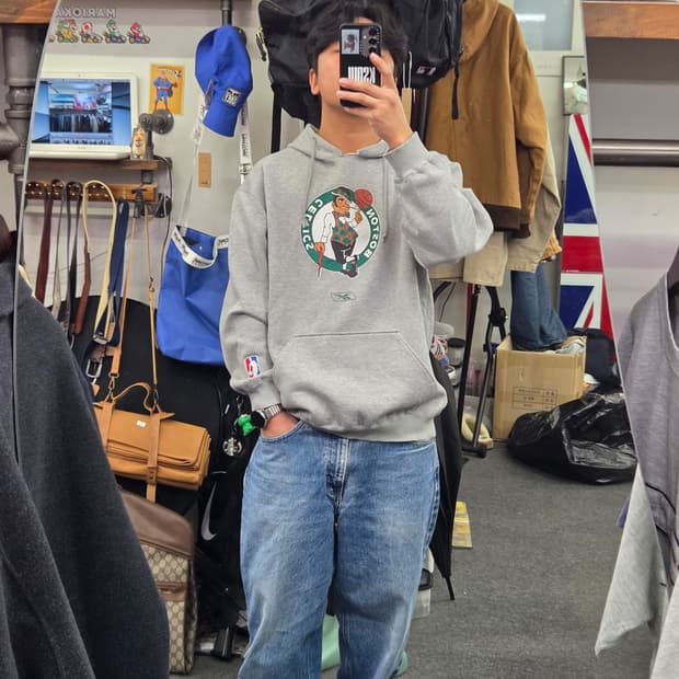 00s 리복 NBA BOSTON TEAM sweat 후드티셔츠