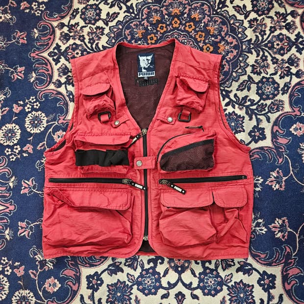 푸마(Puma) 90's 빈티지 멀티포켓 나일론 베스트 자켓