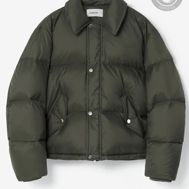 키뮤어 카라 숏 다운 점퍼