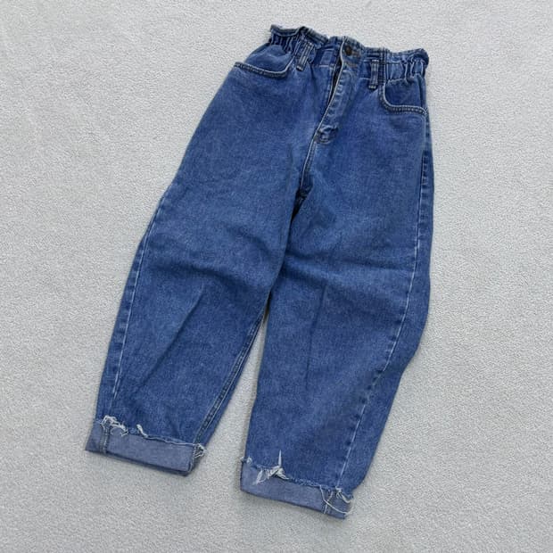 L 빈티지 밴딩 벌룬핏 데님 팬츠 0430E