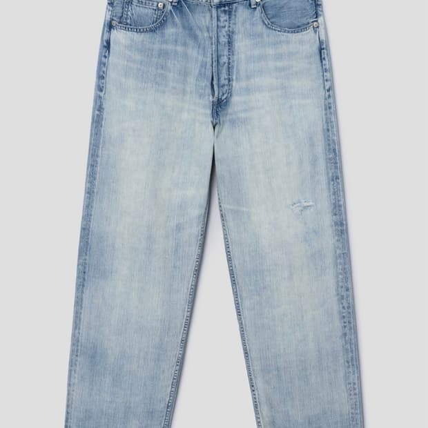 오라리 SELVEDGE LIGHT DENIM WIDE 30size