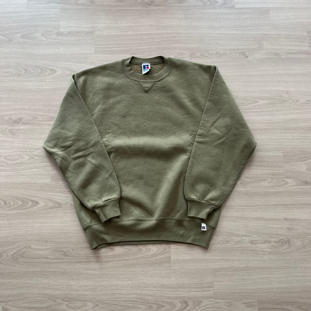 [L] 90s 빈티지 러셀 스웻셔츠 맨투맨 올리브