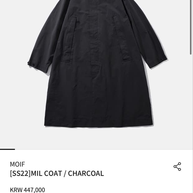 22ss 모이프 밀코트 챠콜 2