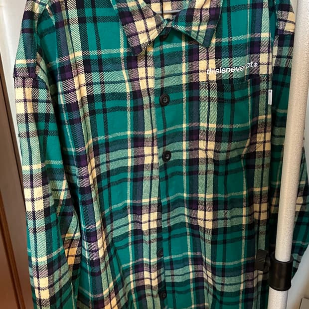 L) 디네댓 디스이즈네버댓 체크 셔츠 플란넬 셔켓 셔츠형 자켓 