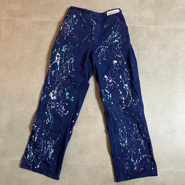 프렌치 페인팅 워크팬츠