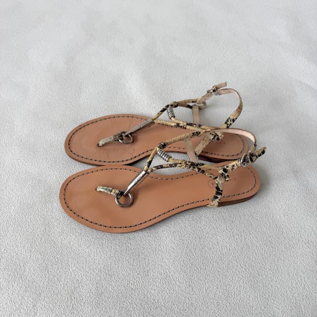 [230]코치(COACH) 파이톤 플리플랍 샌들 