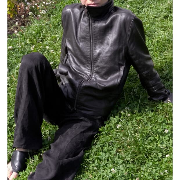 [2]머듈 014 appendix leather jacket brown