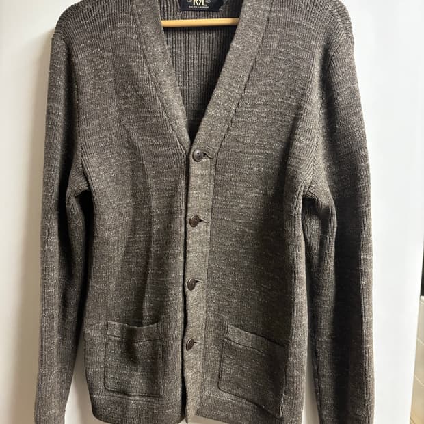 [S] RRL 코튼 가디건 브라운