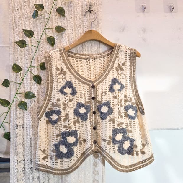 꽃자수 코지 뜨개 베스트