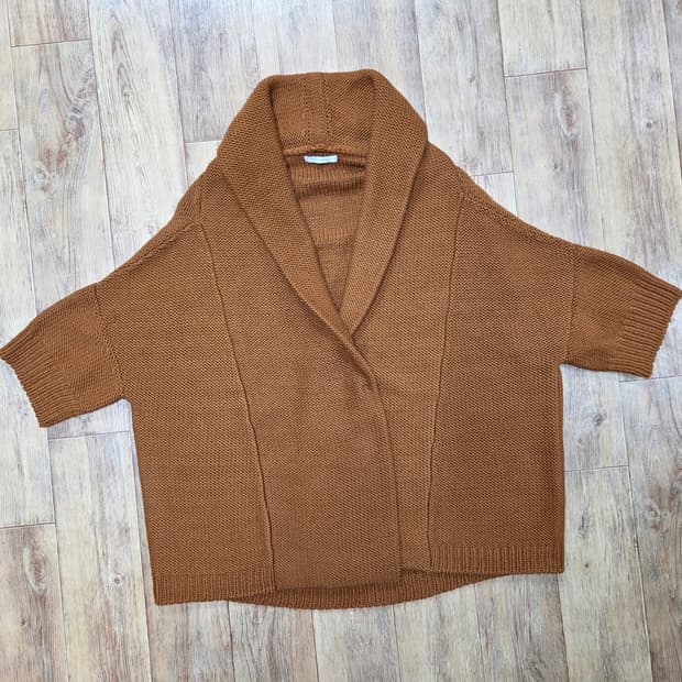 쁘렝땅(PRENDANG) 숄카라 니트가디건 프리사이즈