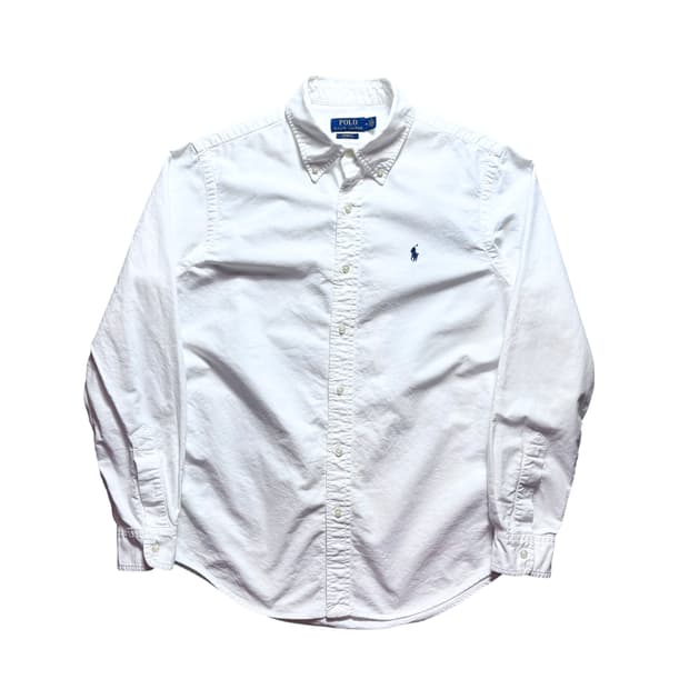 폴로 옥스퍼드면 화이트 셔츠