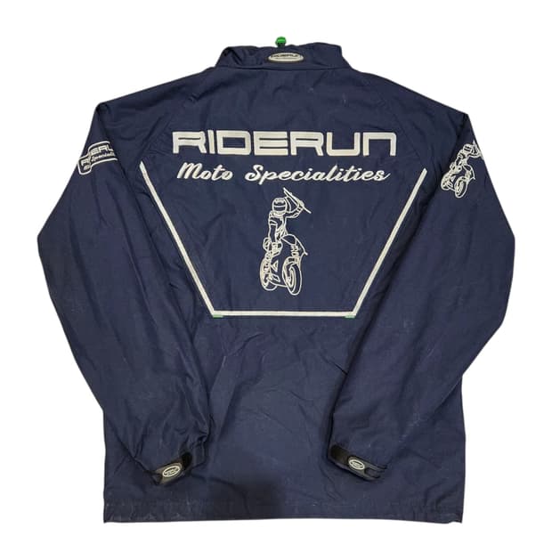 RIDERUN 모토 프린팅 바람막이 자켓