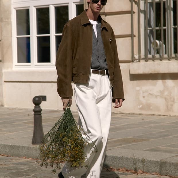 [M] STU 고트 스웨이드 자켓 브라운