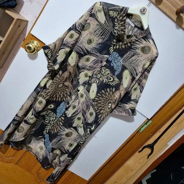 4045 ) 시스루 롱 셔츠 가디건 새상품 상태