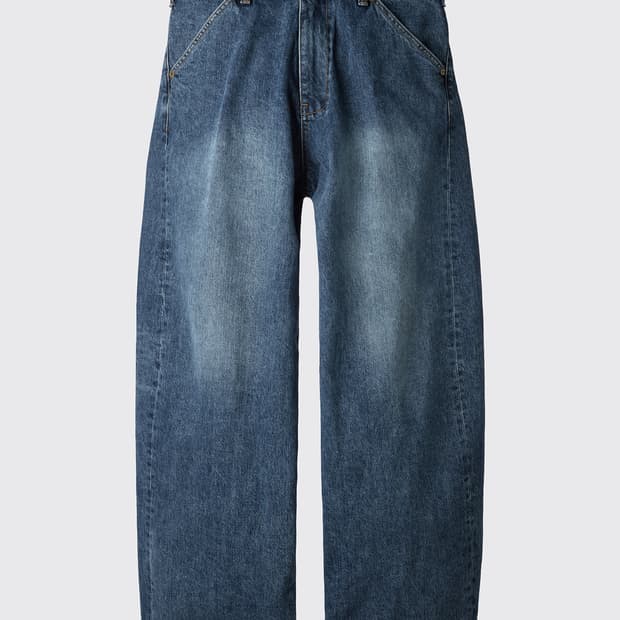 (4) 해칭룸 와이드 커브진 와커진 워시드 블루