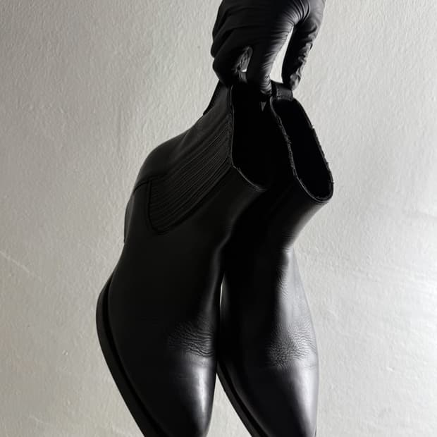 OUR LEGACY LEATHER CUBAN BOOTS