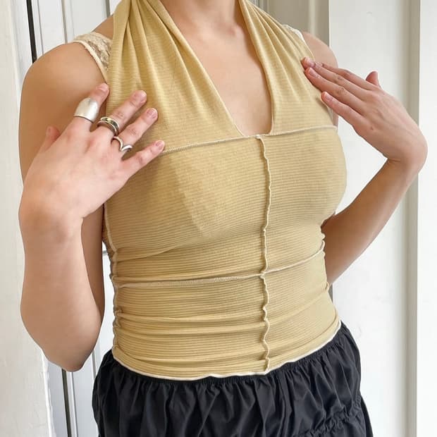 Cinder Halter Top yellow