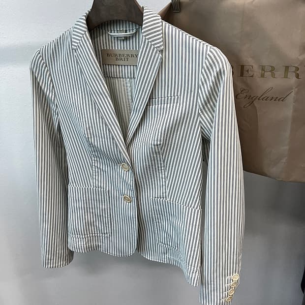 여) 버버리 스트라이프 자켓 